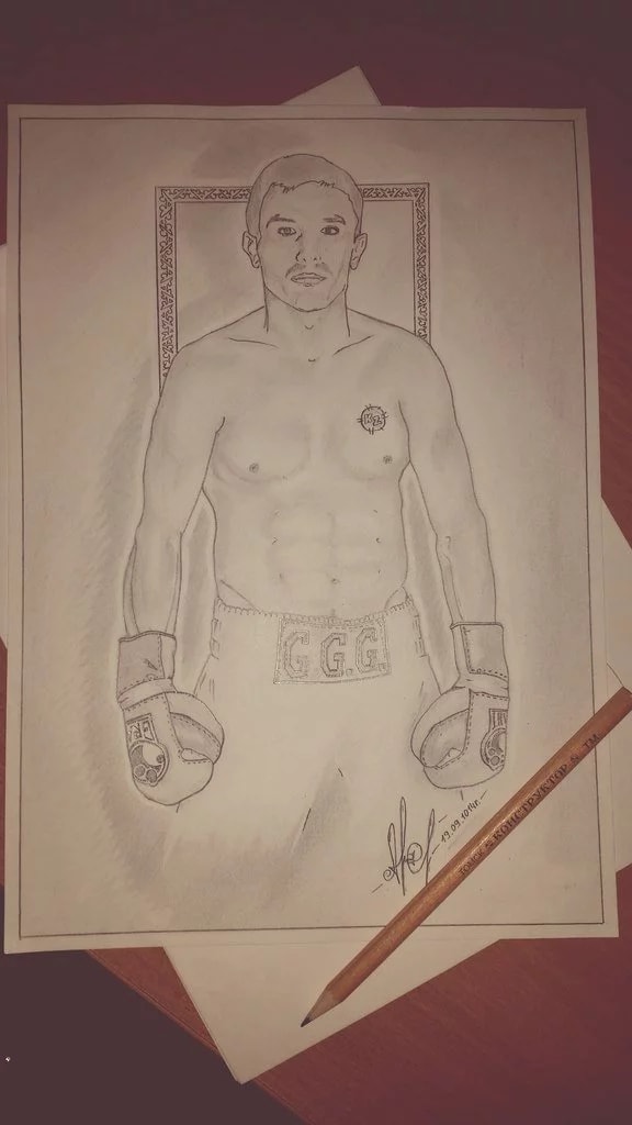 Геннадий Головкин в рисунках и граффити