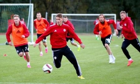 Латвия начала подготовку к матчу с Казахстаном