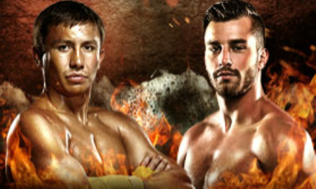 Официальный постер к бою Головкин — Лемье