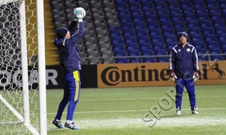 Фоторепортаж с предыгровой тренировки сборной Казахстана