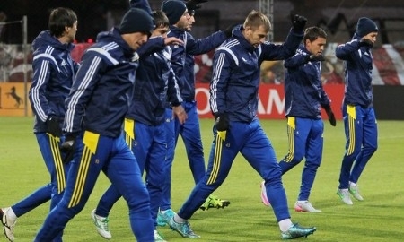 Фоторепортаж с предыгровой тренировки сборной Казахстана в Латвии