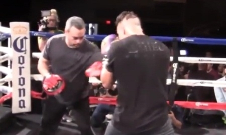 Видео открытой тренировки Давида Лемье перед боем с Геннадием Головкиным