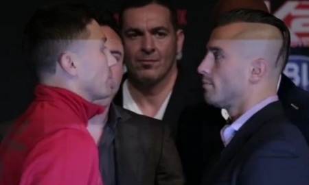 Видео Face off боя Головкин — Лемье с финальной пресс-конференции