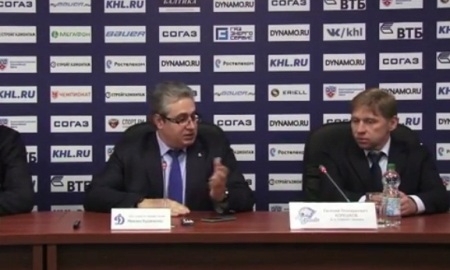 Видео послематчевой пресс-конференции игры КХЛ «Динамо» Москва — «Барыс» 1:2