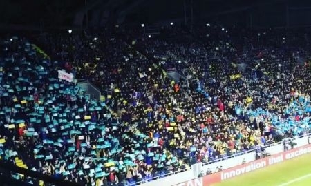 Волна на матче Лиги Чемпионов «Астана» — «Атлетико» 0:0