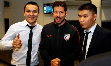 Фоторепортаж с прибытия «Атлетико» в Астану