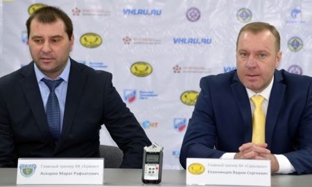 Видео послематчевой пресс-конференции игры ВХЛ «Сарыарка» — «Ермак» 3:2