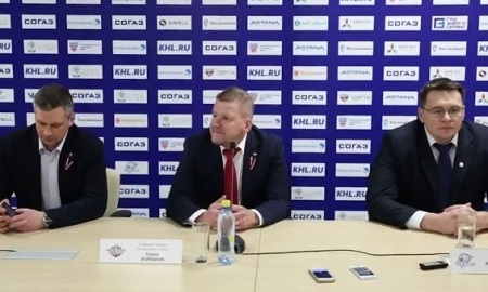Видео послематчевой пресс-конференции игры КХЛ «Барыс» — «Динамо» Рига 5:1