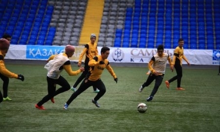 Фоторепортаж предыгровой тренировки дубля «Кайрата» на «Астана Арене»