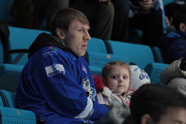 Футболисты «Астаны» — на матче «Барыс» — «Йокерит»