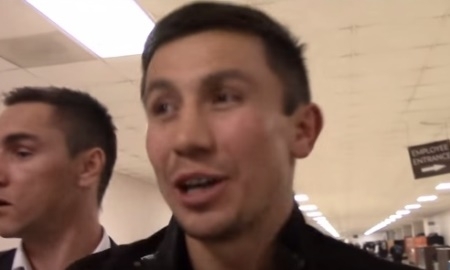 Видео встречи Геннадия Головкина перед Боем Мигель Котто — Сауль Альварес