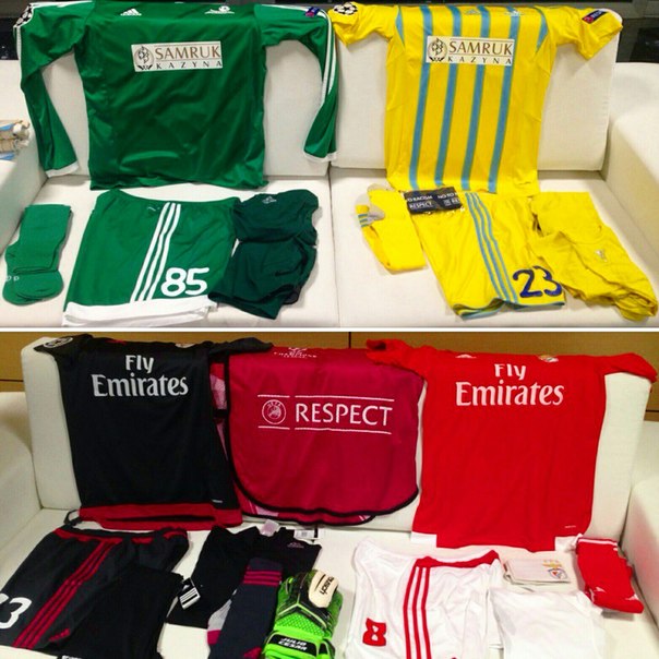 «Астана» и «Бенфика» определились с формой на матч