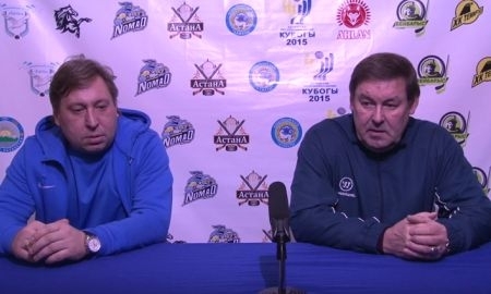 Видео послематчевой пресс-конференции игр чемпионата РК «Арлан» — ШКО 8:2, 5:3