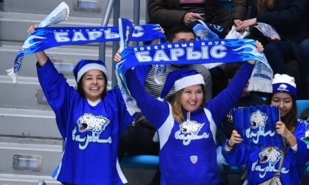 Фоторепортаж с матча КХЛ «Барыс» — «Северсталь» 4:3 ОТ