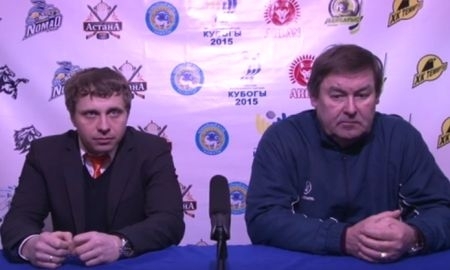 Видео послематчевой пресс-конфереции игр чемпионата РК «Арлан» — «Астана» 4:0, 8:2