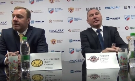 Видео послематчевой пресс-конфереции игры ВХЛ «Челмет» — «Сарыарка» 1:2 