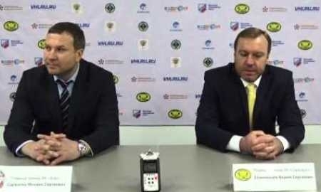 Видео послематчевой пресс-конференции игры ВХЛ «Сарыарка» — «Барс» 4:3 ОТ