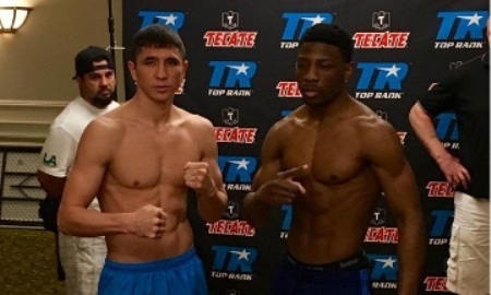 Мадияр Ашкеев и его соперник прошли взвешивание перед боем в США
