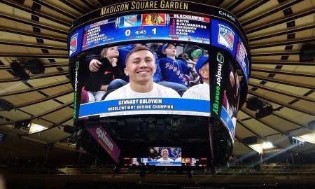 Геннадий Головкин вновь побывал на матче НХЛ