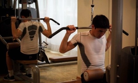 Фоторепортаж с тренировки «Атырау» в тренажерном зале