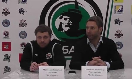 Видео послематчевой пресс-конференции игр чемпионата РК «Бейбарыс» — «Астана» 8:0, 12:0
