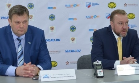 Видео послематчевой пресс-конференции игры плей-офф ВХЛ «Сарыарка» — «Торос» 1:2