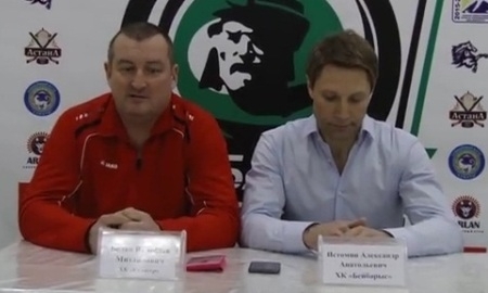 Видео послематчевой пресс-конференции серии плей-офф чемпионата РК «Бейбарыс» — «Кулагер»