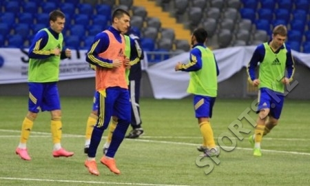 Фоторепортаж с предыгровой тренировки молодежной сборной Казахстана