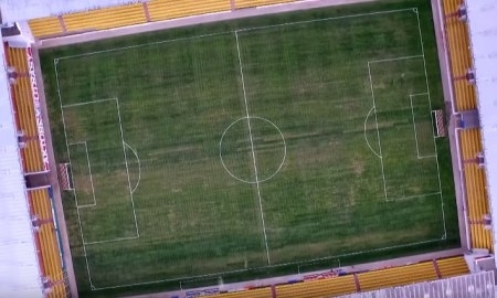 Фото поля стадиона «Актобе» перед игрой с «Иртышом»