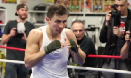 Тренировка Геннадия Головкина: Бой с тенью