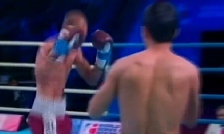 Видео боя матча WSB «Astana Arlans» — «Caciques Venezuela» Нурбол Калжанов VS. Гектор Гарсия