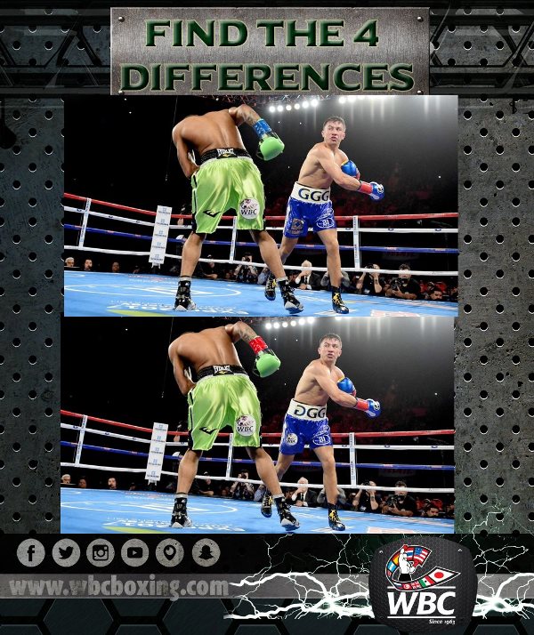 WBC предложил найти четыре отличия на фото с боя Головкин — Уэйд