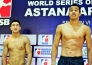 Фоторепортаж с Церемонии взвешивания четвертьфинала WSB «Astana Arlans» — «Venezuela Caciques»