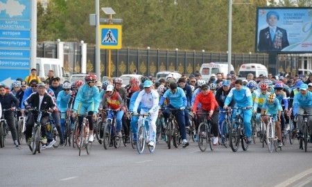 Велопробег к Дню Победы прошел в Астане