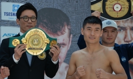 Бекман Сойлыбаев и Николоз Кокашвили прошли взвешивание перед боем в Астане