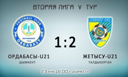 Отчет о матче Второй лиги «Ордабасы-U21» — «Жетысу-U21» 1:2