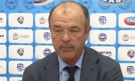 Видео послематчевой пресс-конференции Бахтияра Байсеитова игры Премьер-Лиги «Ордабасы» — «Акжайык» 1:0