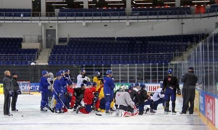 Фоторепортаж со второй тренировки сборной Казахстана в Москве 