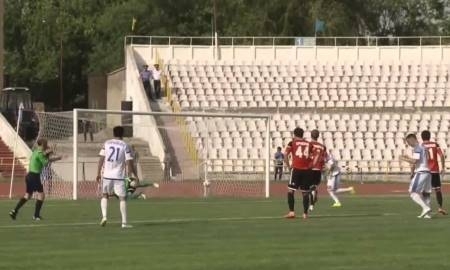 Видео гола Азата Нургалиева в матче Премьер-Лиги «Ордабасы» — «Шахтер»