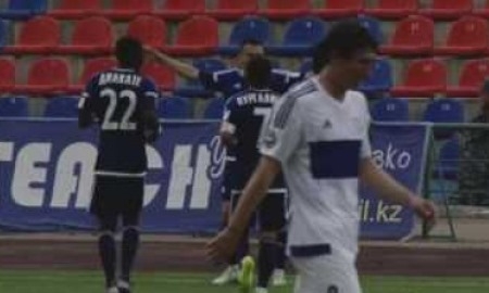 Видео второго гола Филипа Касалицы в матче Премьер-Лиги «Тараз» — «Ордабасы»