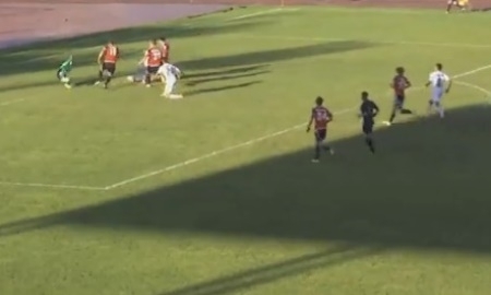 Видео гола Ильи Калинина в матче Премьер-Лиги «Жетысу» — «Шахтер»