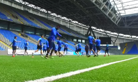 Видео тренировки «Астаны» перед матчем Кубка Казахстана с «Кызыл-Жаром СК»