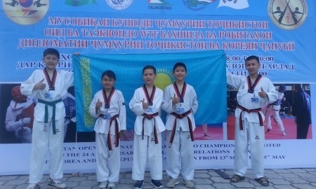 Три бронзовые медали завоевали спортсмены из Актау на международном турнире по тхэквондо в Таджикистане