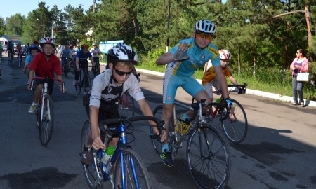 В СКО прошла велогонка в поддержку участников Олимпиады в Рио