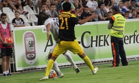 «Ордабасы» со счетом 1:3 уступает «Чукарички» после первого тайма