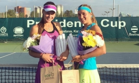 Завершились соревнования женского парного разряда на турнире ITF в Астане