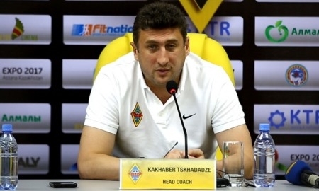 Видео предматчевой пресс-конференции Цхададзе игры Лиги Европы «Кайрат» — «Теута»