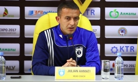 Видео предматчевой пресс-конференции Ахматая игры Лиги Европы «Кайрат» — «Теута»