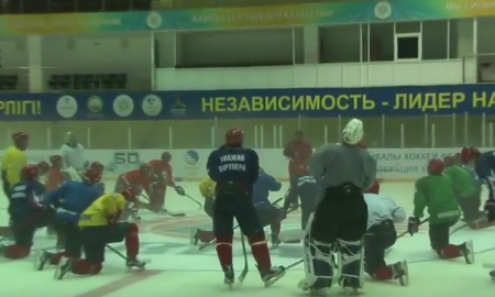 Видео с ледовой тренировки «Арлана»