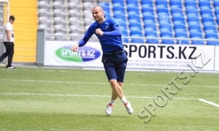 Фоторепортаж с предыгровой тренировки «Астаны»